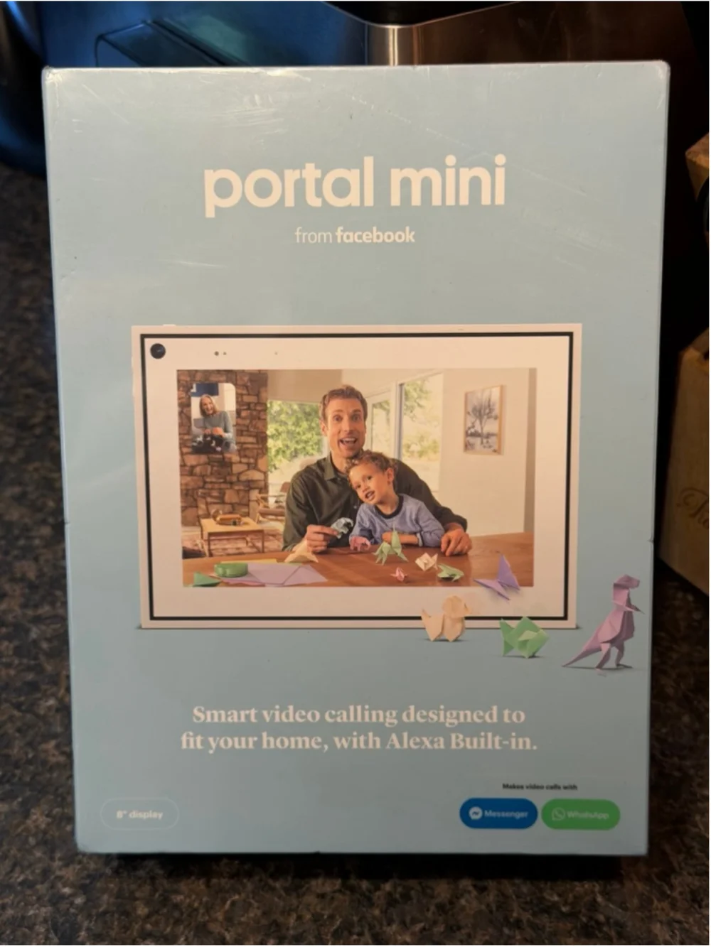New Facebook Portal Mini - Smart Video Calling 8” Touch Screen Display with Alex